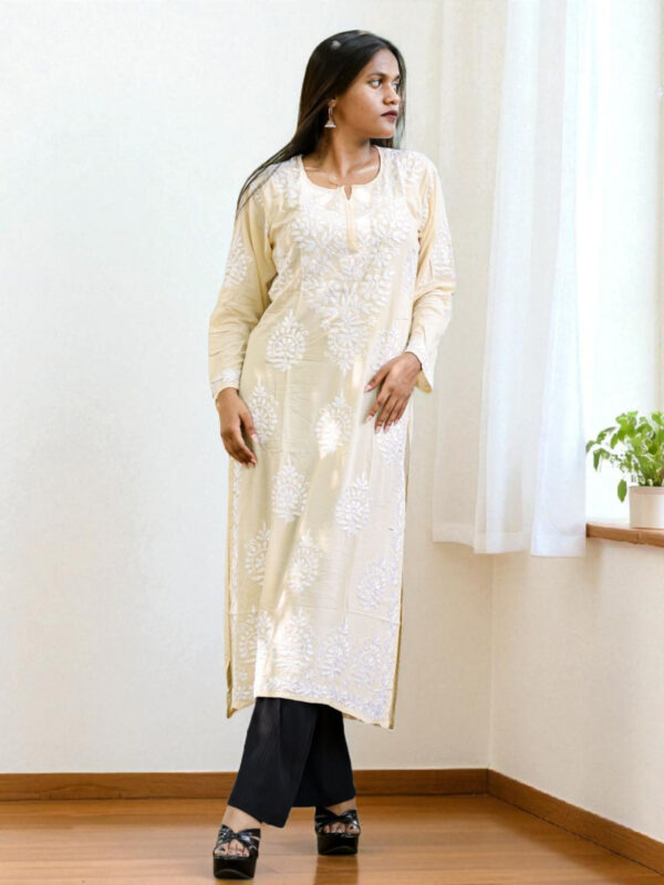 Light Yellow Chikankari Kurta