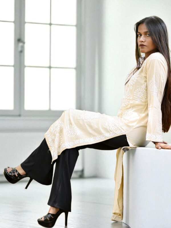 Light Yellow Chikankari Kurta