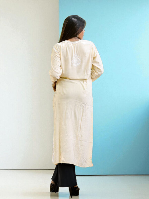 Light Yellow Chikankari Kurta