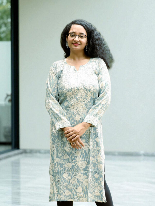 01UP008_101 Sky Blue Chikankari Kurta