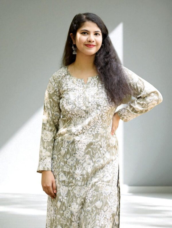 Sage Green Chikankari Kurta