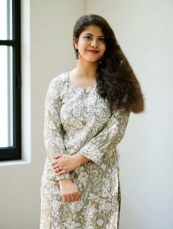 Sage Green Chikankari Kurta