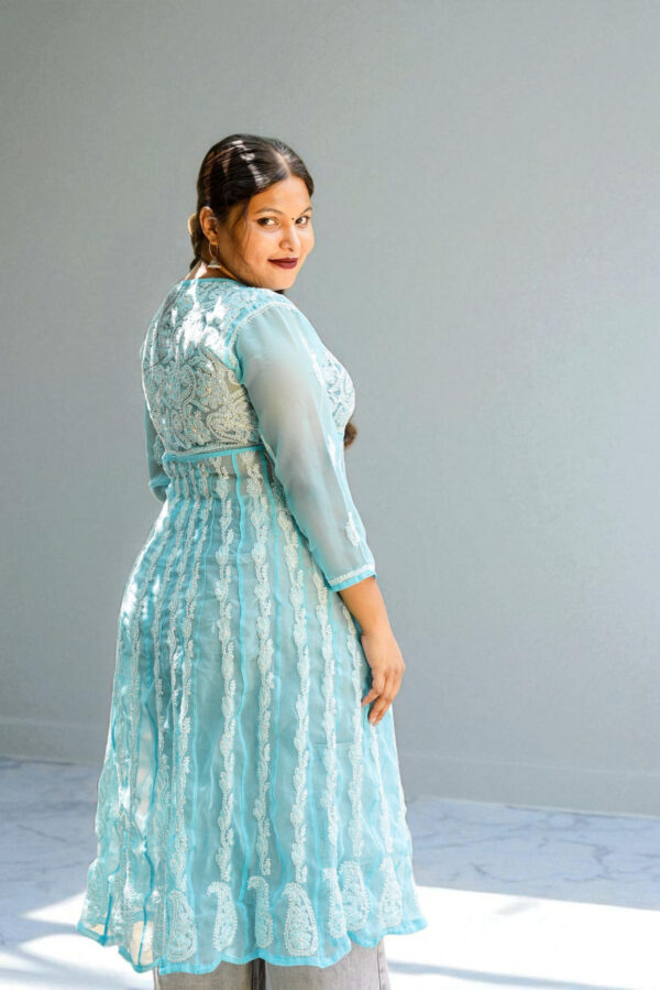 Sky Blue Lucknowi Chikankari Kurta