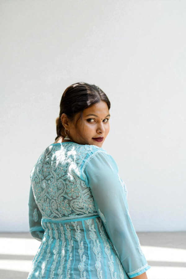 Sky Blue Lucknowi Chikankari Kurta