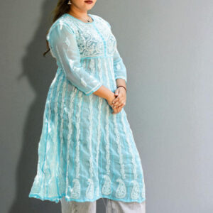 Sky Blue Lucknowi Chikankari Kurta