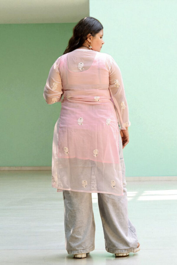 Elegant Pink Chikankari Kurta