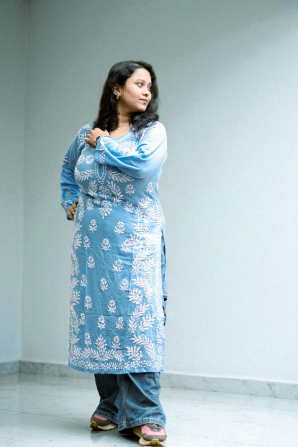 Sky Blue Chikankari Kurta