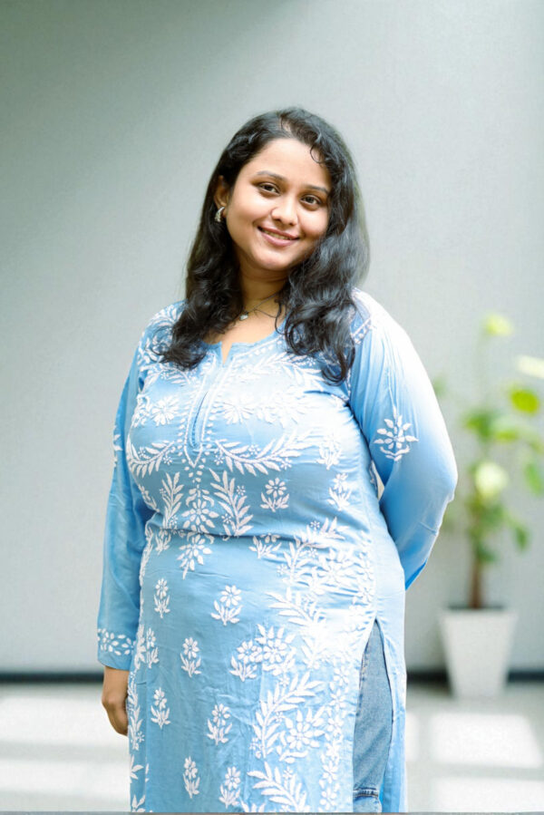 Sky Blue Chikankari Kurta