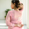 Pastel Pink Chikankari Kurti with Mirror Work