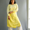 Lemon Yellow Chikankari Kurta