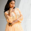 Peach Chikankari Anarkali Suit