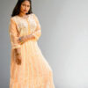 Peach Chikankari Anarkali Suit