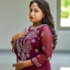 Maroon Rhapsody Lucknow Chikankari Kurta