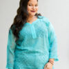 01UP022_103 Azure Elegance Lucknow Chikankari Kurta