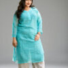 01UP022_104 Azure Elegance Lucknow Chikankari Kurta