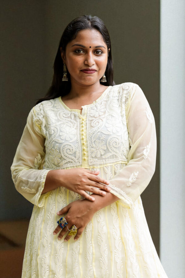Lemon Blossom Lucknow Chikankari Kurta