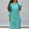 01UP027_101 Azure Lattice Lucknow Chikankari Kurta