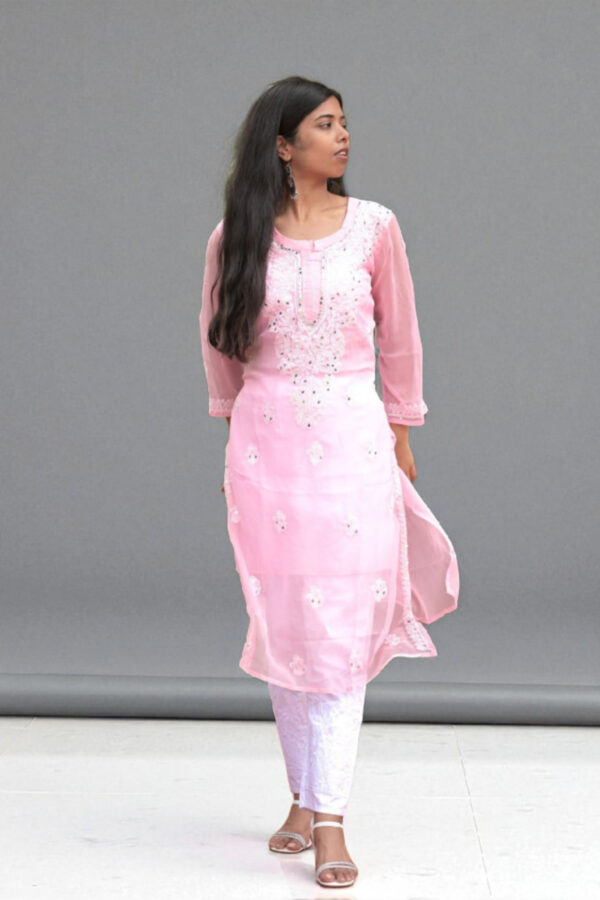 Blush Blossom Lucknow Chikankari Kurta