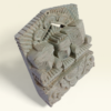 05OD002_4 Handcrafted Stone Sculpture of Lord Jagannath, Balabhadra & Subhadra