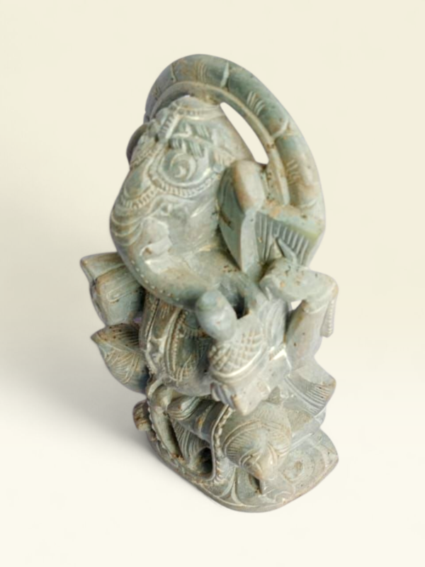 05OD003_1 Handcrafted Natural Stone Lord Ganesha Idol