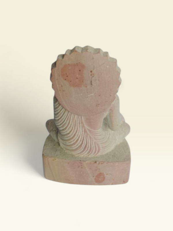 05OD004_4 Handcrafted Natural Stone Sitting Buddha Sculpture