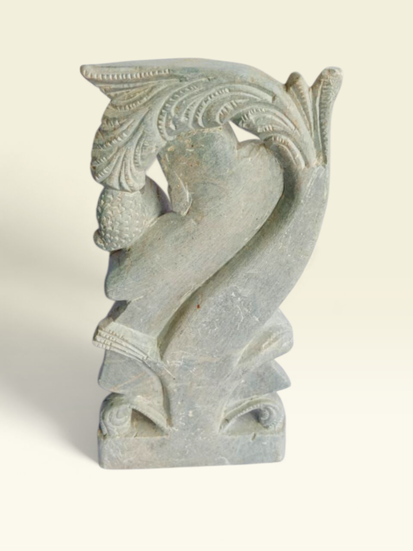 05OD005_3 Devadashi Stone Idol – Handcrafted Odisha Green Serpentine Sculpture