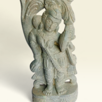 Handcrafted Devadashi stone idol made from Odisha green serpentine stone