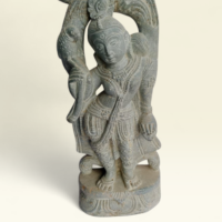 Handcrafted Devadashi with Parrot natural stone idol sculpture