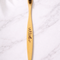 Natural Bamboo Toothbrush Set of 4 Eco-friendly bamboo toothbrush set with natural wooden handle