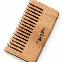 Eco-Friendly Bamboo Wide Tooth Comb Set of 2 Natural bamboo wide tooth comb set for smooth hair detangling