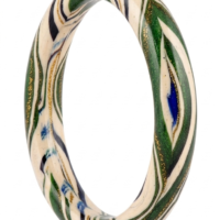 handcrafted marble design lac bangles for women with gold pattern