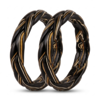 Black Braided Handcrafted Lac Bangles handcrafted black braided lac bangles for women gold design