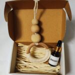 Macrame Car Essential Oil Diffuser Hanging handcrafted macrame car essential oil diffuser with wooden beads