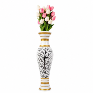 01UK001_9 Floral Ceramic Flower Vase