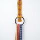Handcrafted mustard macramé towel holder with woven boho design