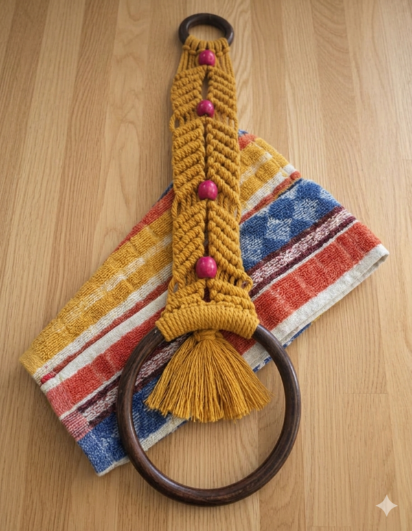 Handcrafted Macramé Towel Holder