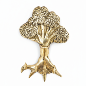 Handcrafted brass tree of life wall decor with intricate design