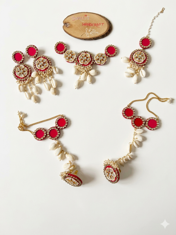 Floral Cowrie Shell Wedding Jewelry Set