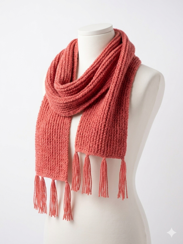 Woolen Tassel Scarf for Women – Soft Winter Scarf