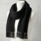 Handmade Black Woolen Tassel Muffler for Winter Fashion