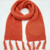 hand knit woolen tassel scarf