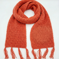 hand knit woolen tassel scarf