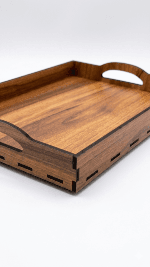 Wooden Serving Tray with Handles