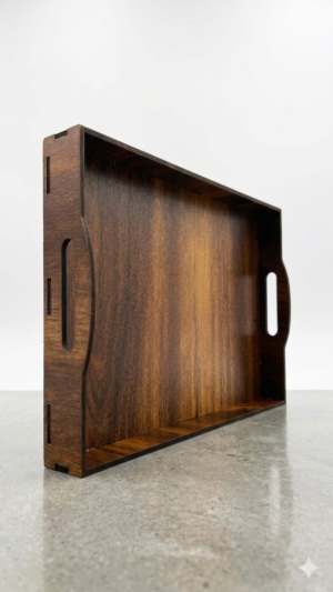 Handcrafted Wooden Serving Tray for Kitchen & Home Décor