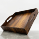 Handcrafted wooden serving tray with handles for kitchen and home décor