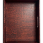 Wooden Serving Tray with Handles Handcrafted wooden serving tray with side handles