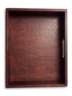 Wooden Serving Tray with Handles Handcrafted wooden serving tray with side handles