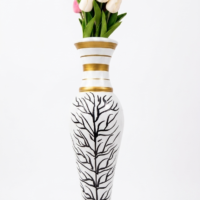 handcrafted ceramic flower vase for home decor