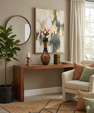 Brown Floral Decorative Vase