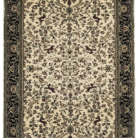 Classic Ivory Persian Floral Area Rug Classic ivory Persian floral area rug with elegant traditional patterns